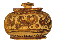 Middle Corinthian Lidded Convex Pyxis ca. 595-570 b.c.