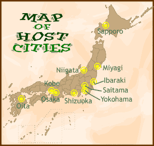 map of host cities