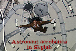 Astronaut acrobatics in Skylab